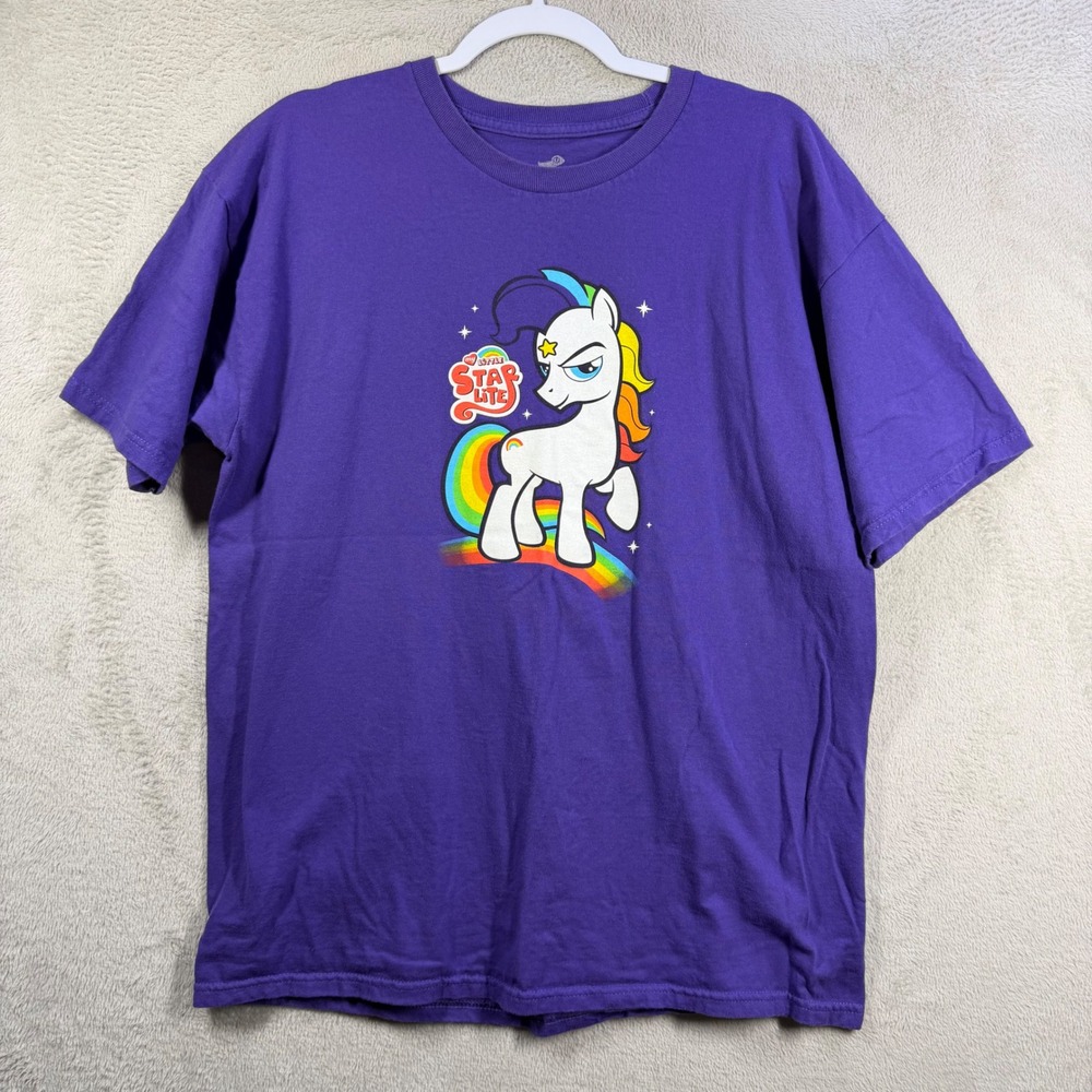 TeeFury T-Shirt Mens L Purple Little Star Lite My Little Pony Graphic Tee